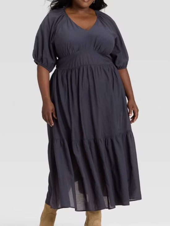 Universal Thread Dresses & Skirts - NWT Women's Puff Elbow Sleeve Maxi A-Line Dress - Universal Thread 3X